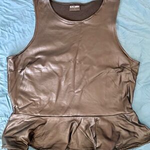 Non Leather Black Tank Top